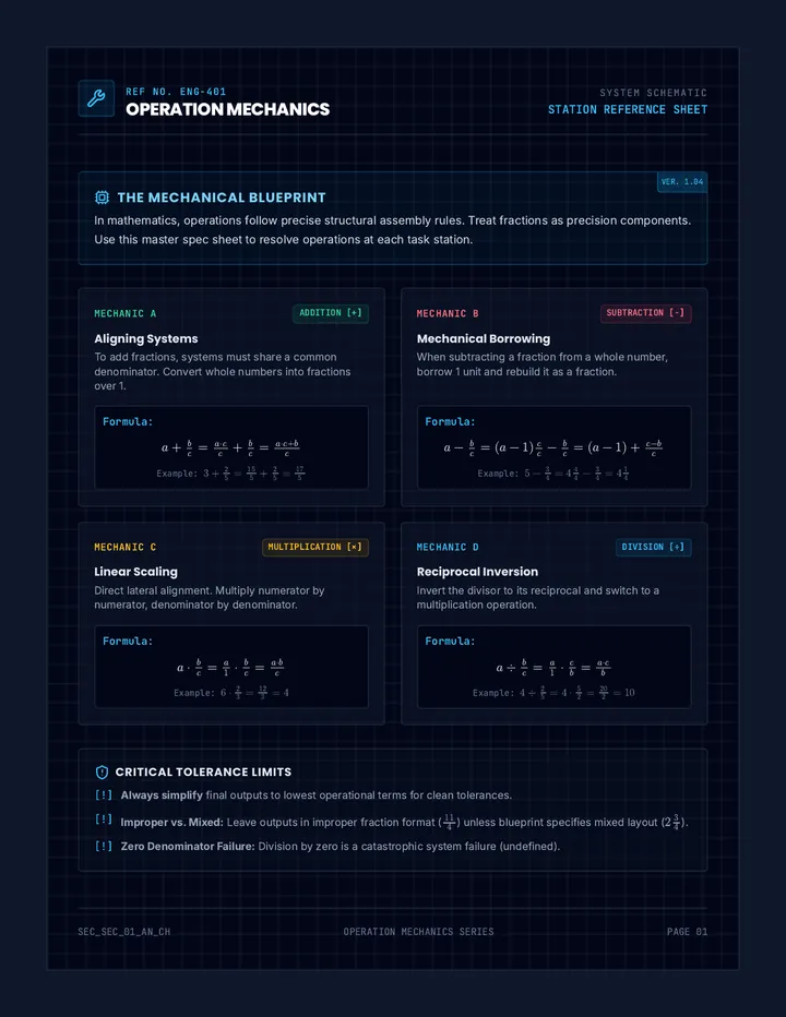 Operation Mechanics Task Cards