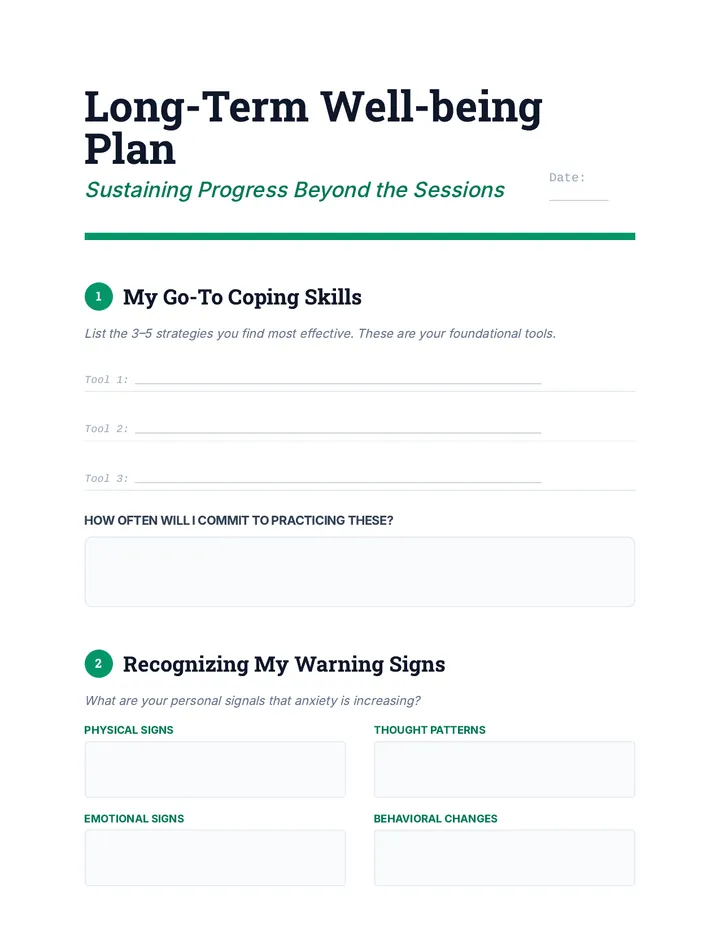 Long Term Wellbeing Plan