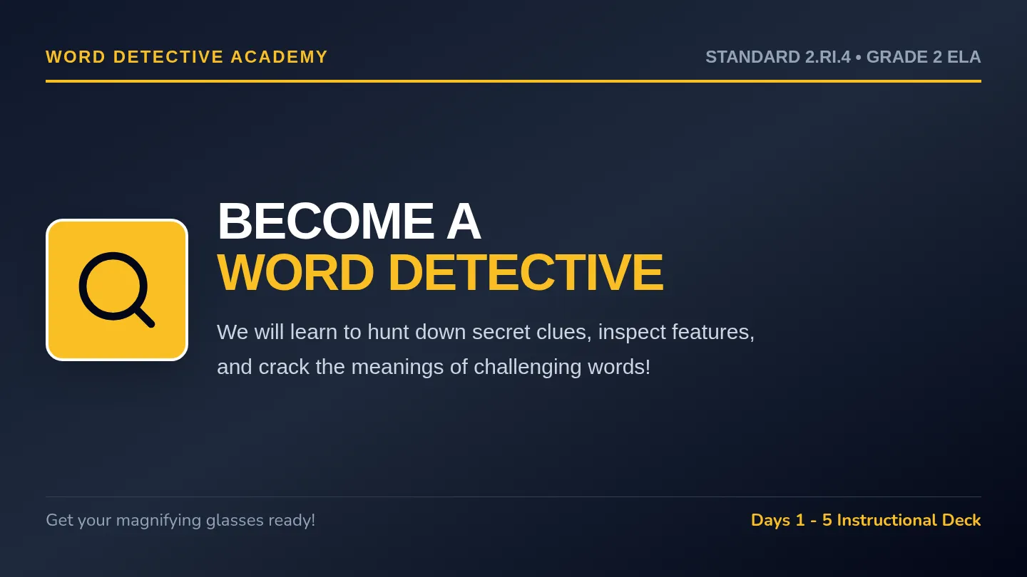 Word Detectives Mini Lessons