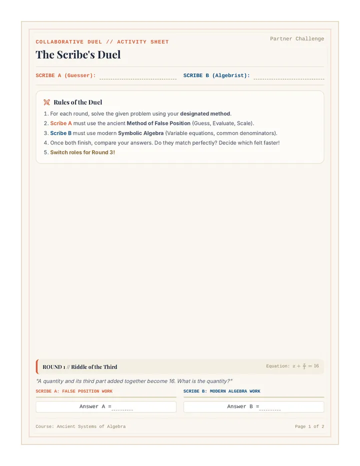 The Clever Error Partner Activity
