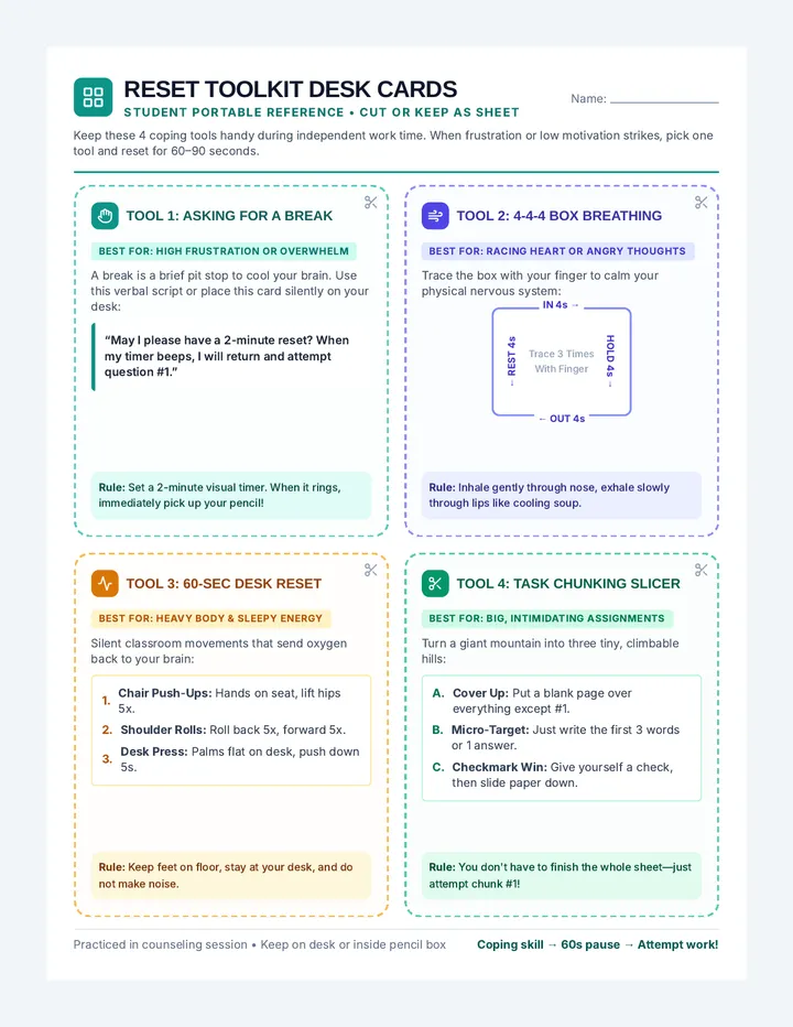 Reset Toolkit Desk Cards