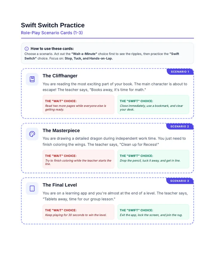 Swift Switch Scenario Cards