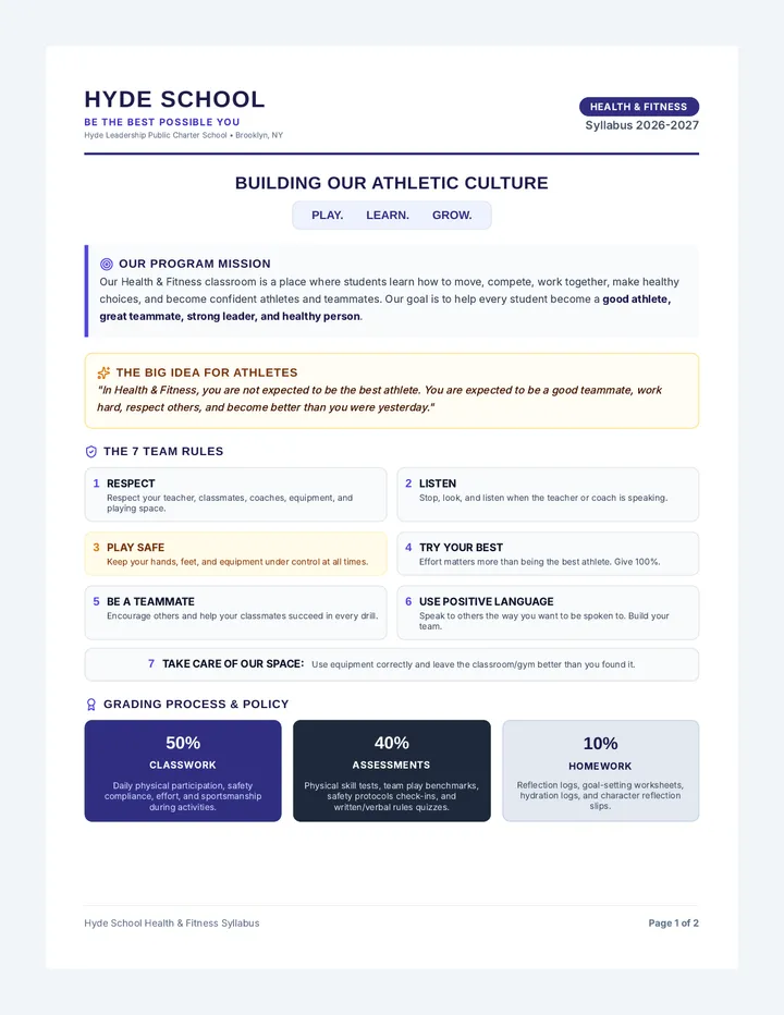 Program Foundations Syllabus