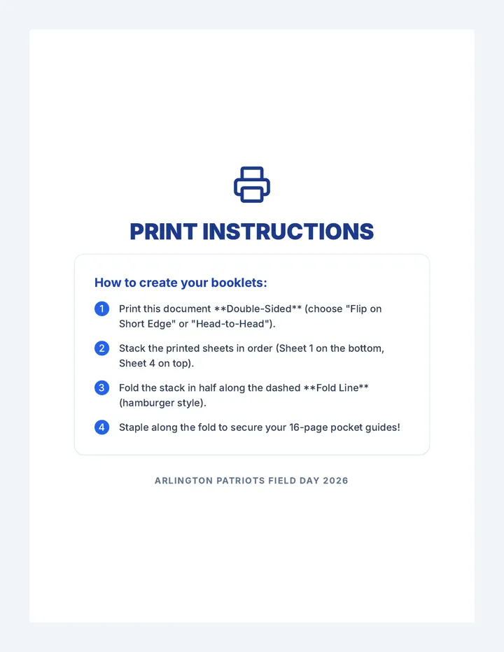 Volunteer Station Booklet Pro Plus