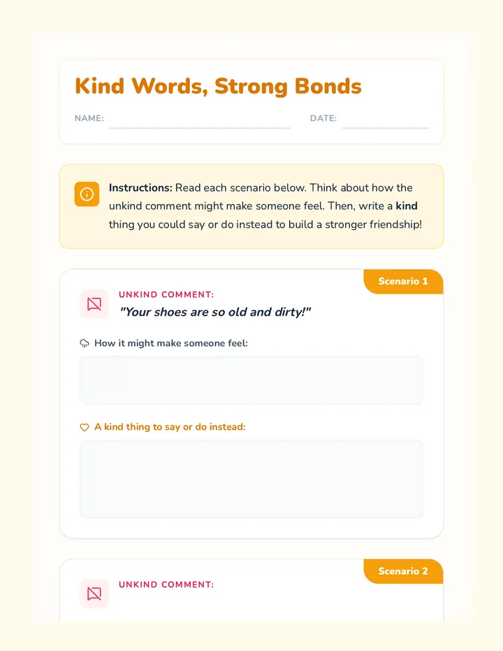 Kind Words Activity
