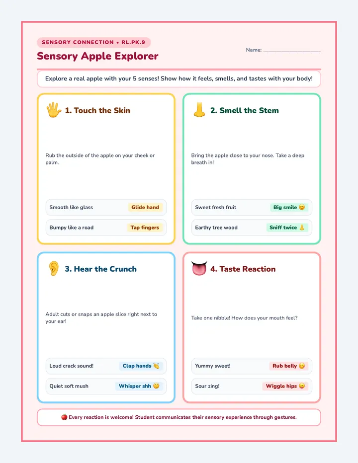 Sensory Apple Explorer Guide