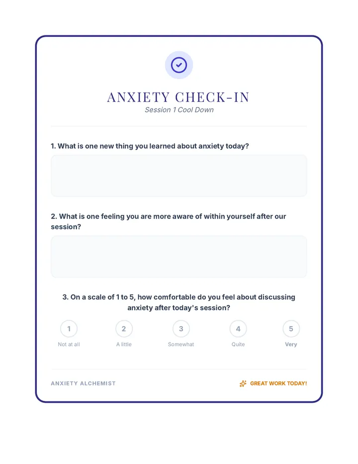 Anxiety Check-In Cool Down