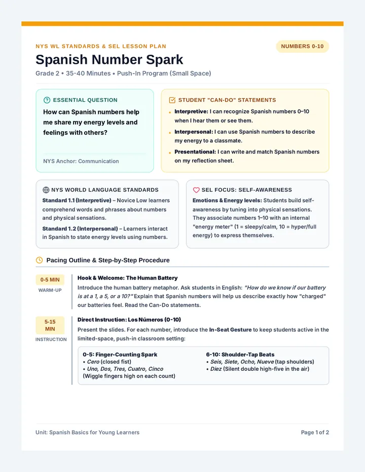 Number Spark Teacher Guide