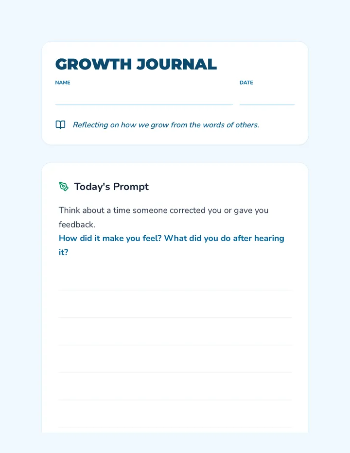 Feedback Mastery Reflection Journal