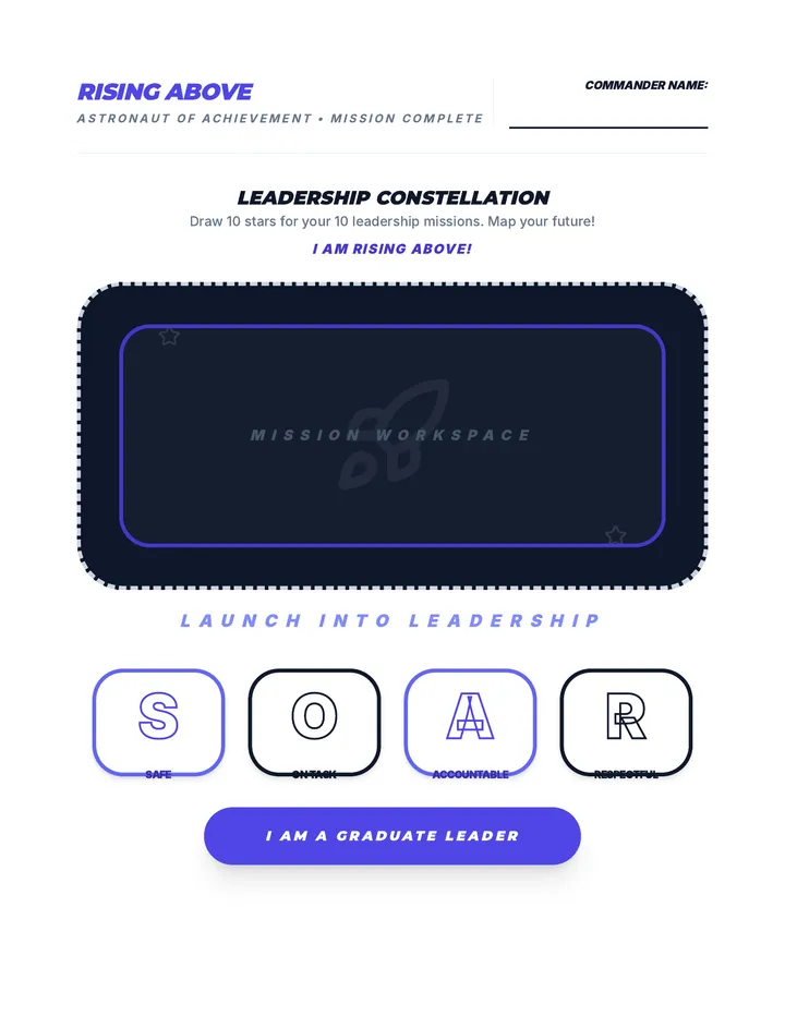 Rising Above Astronaut Activity Sheet
