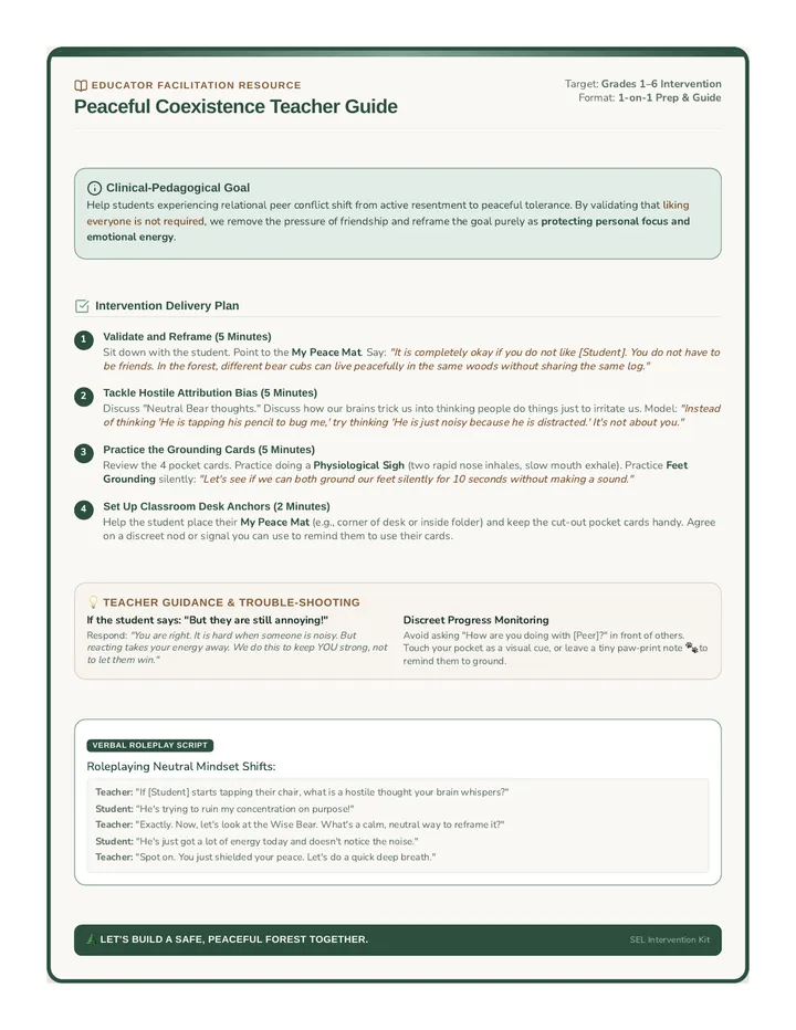 Peaceful Coexistence Teacher Guide