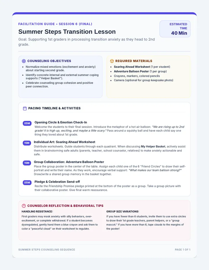 Summer Steps Counselor Guide