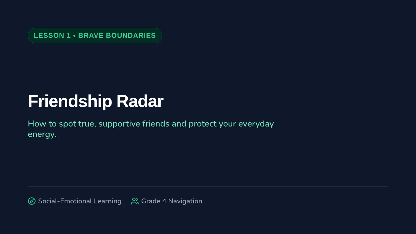 Friendship Radar Slides