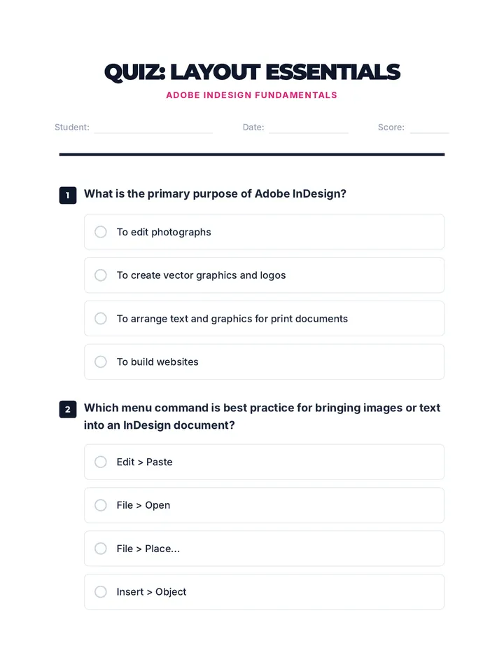Layout Essentials Quiz