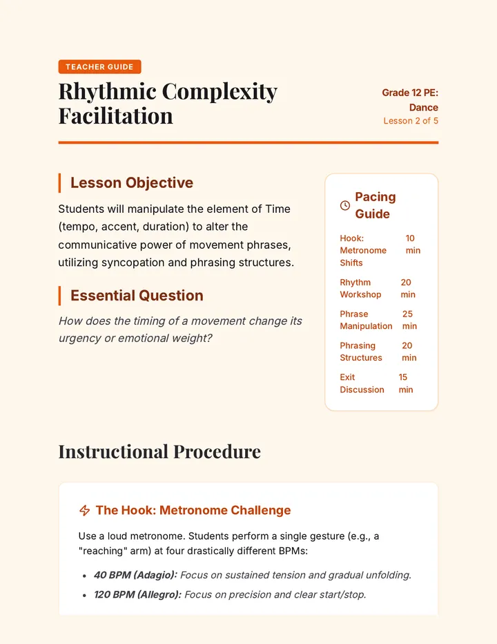 Rhythmic Complexity Teacher Guide