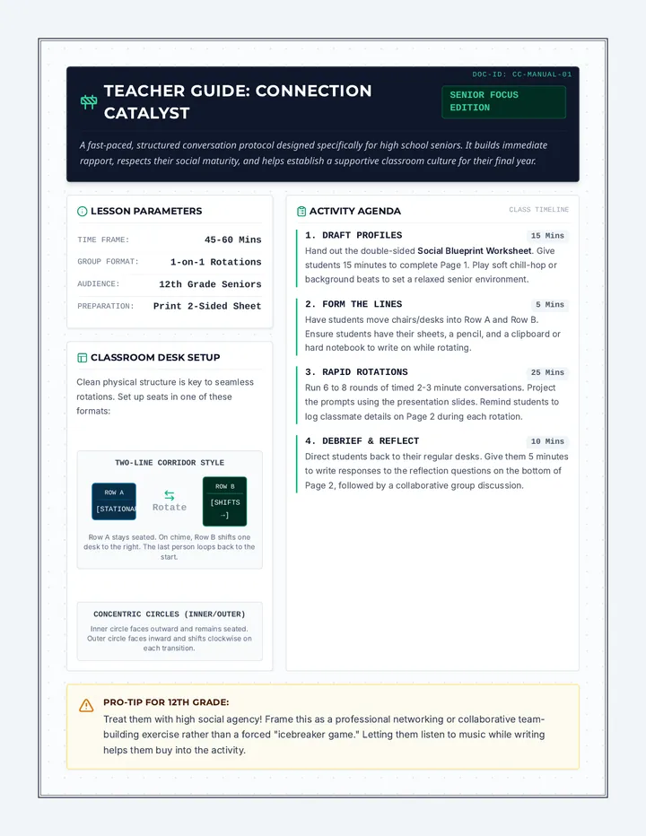 Connection Catalyst Teacher Guide