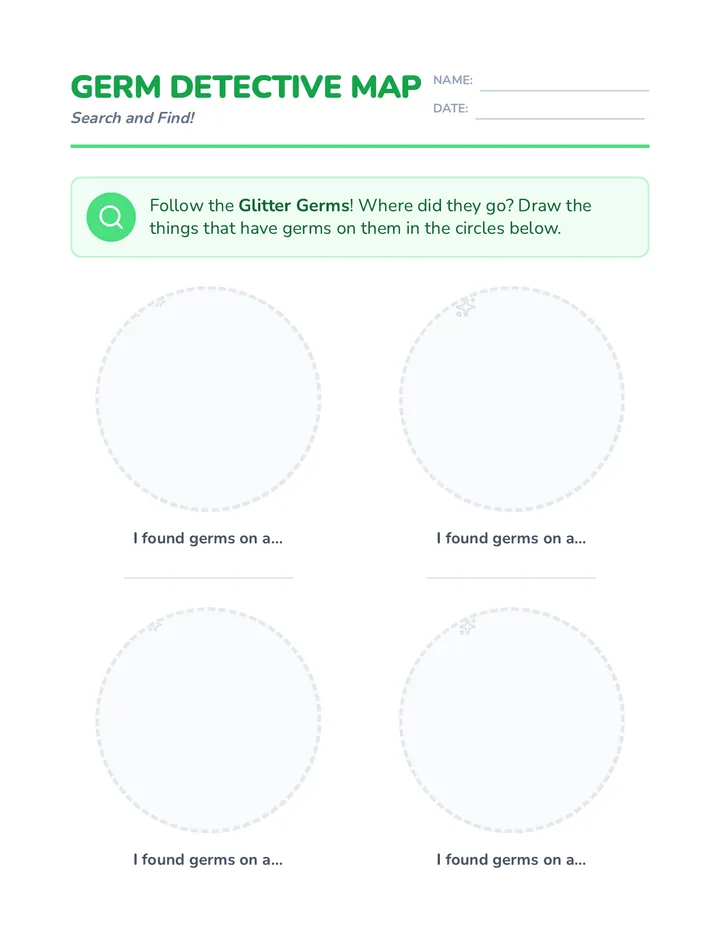 Germ Detective Worksheet