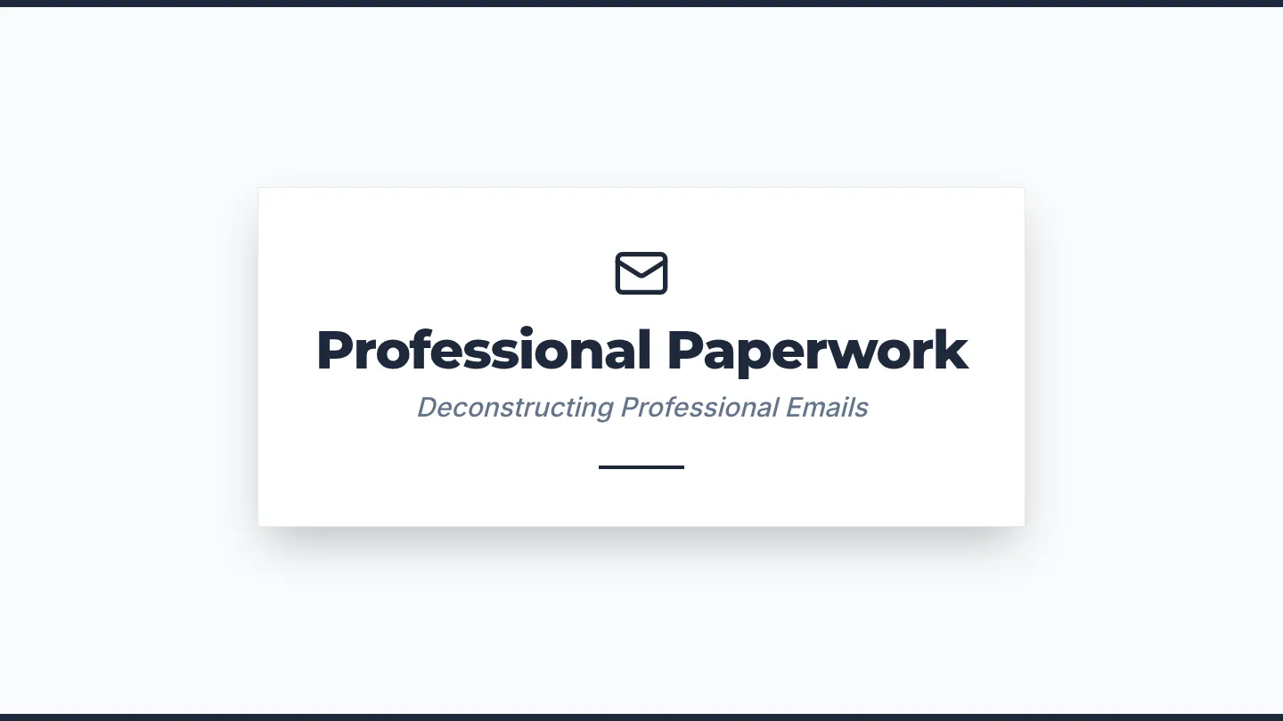 Professional Paperwork Slides