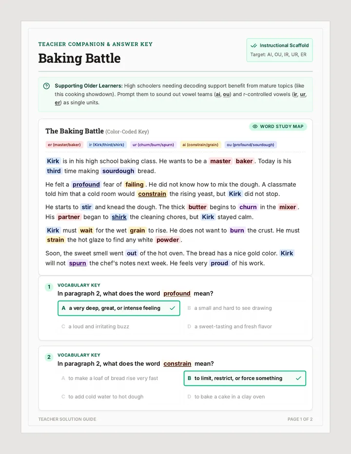 Baking Battle Teacher Guide