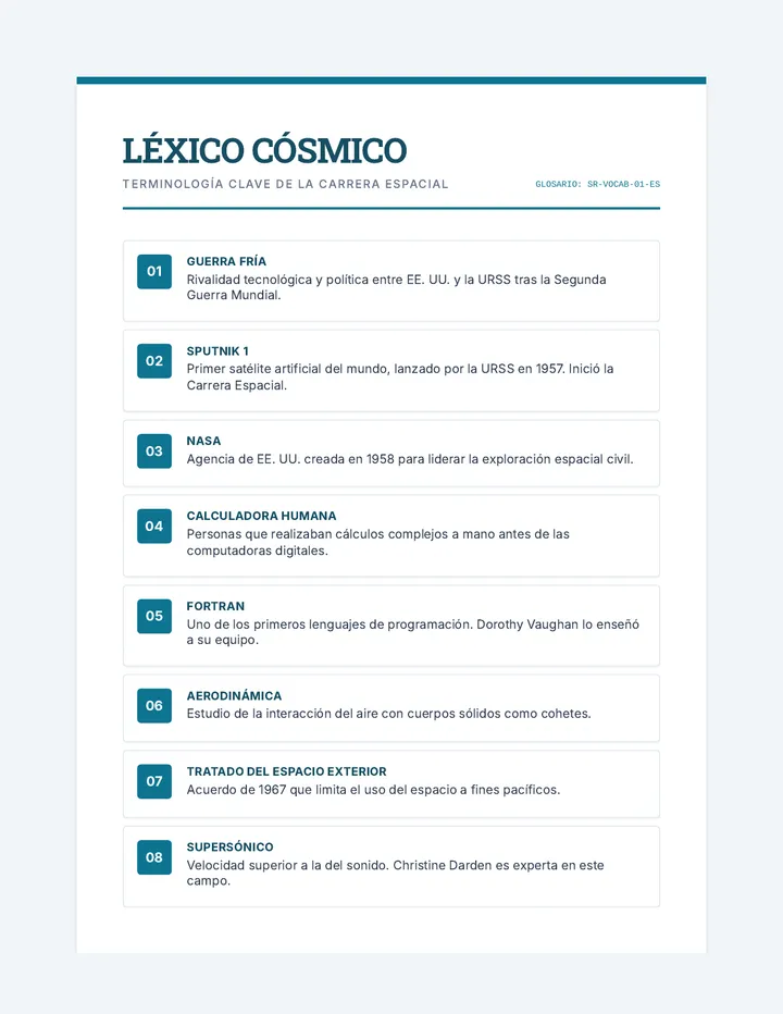 Lexico Cosmico Spanish Reference Sheet v2