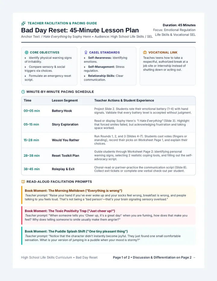 Grumpy Days Teacher Guide