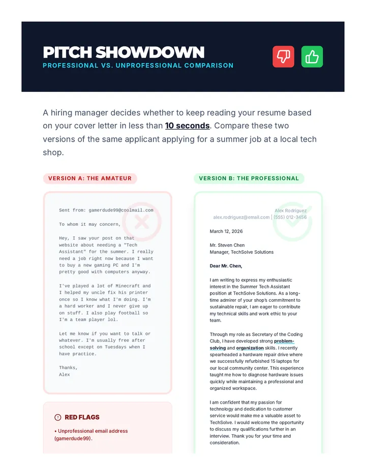 Pitch Showdown Handout