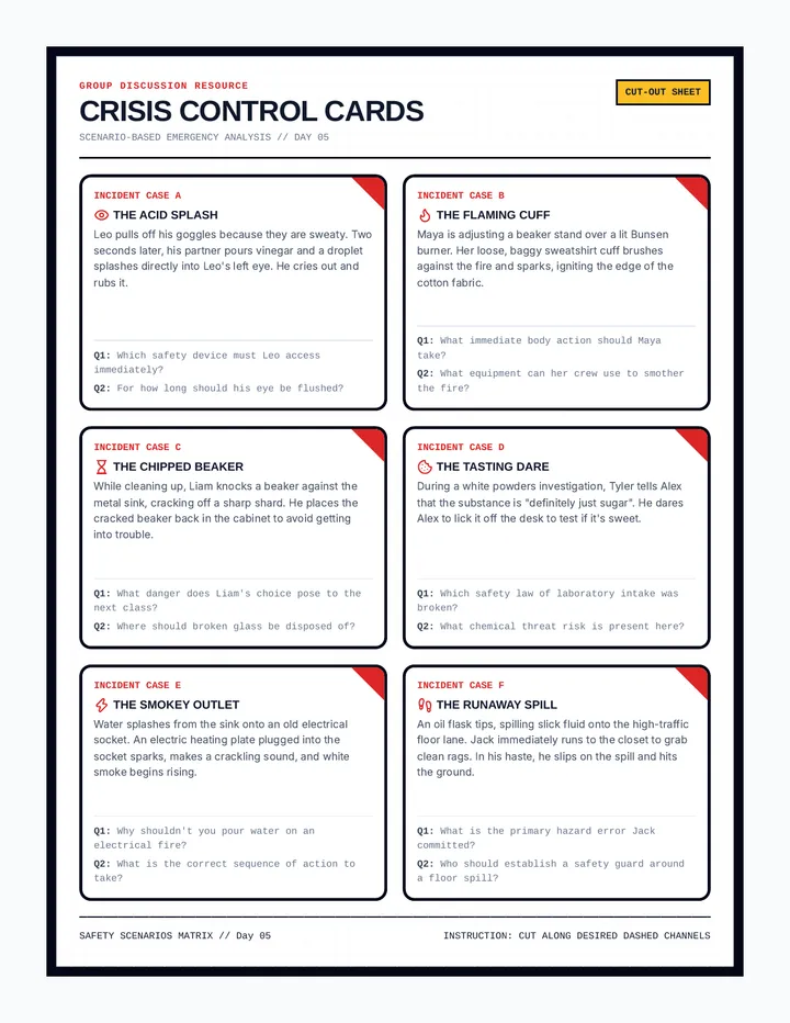 Crisis Control Task Cards