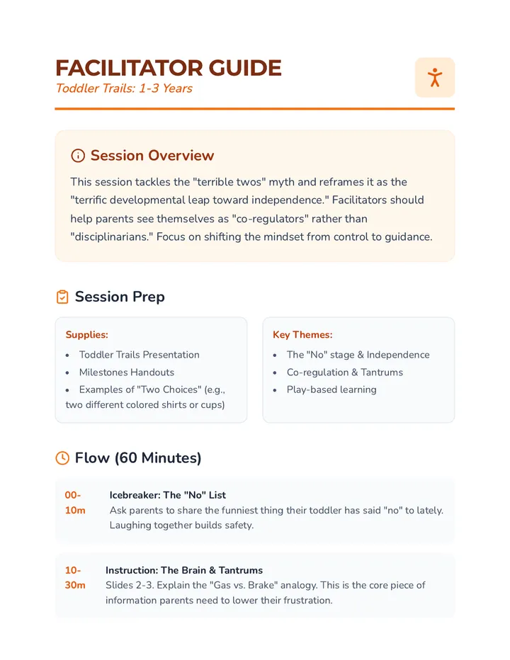 Toddler Trails Facilitator Guide