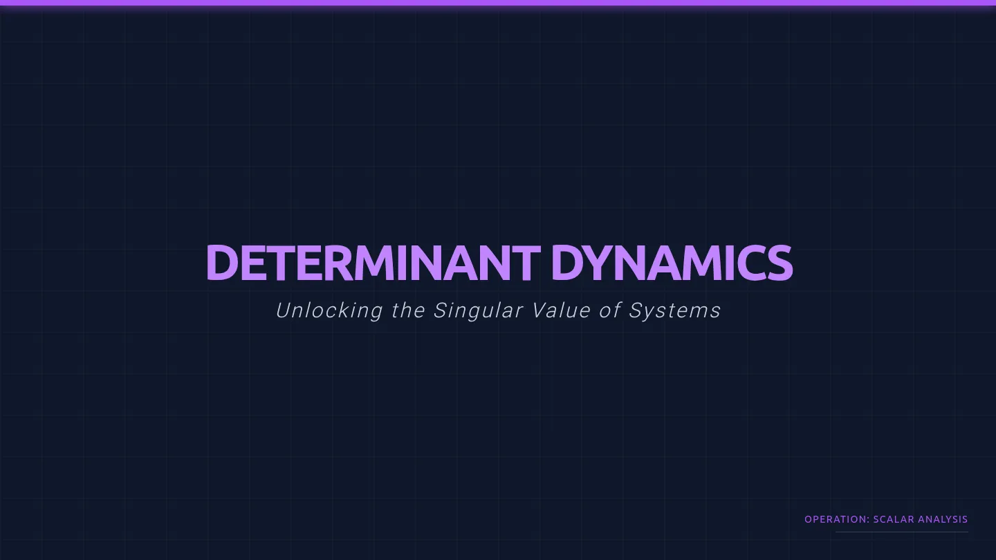 Determinant Dynamics Slides