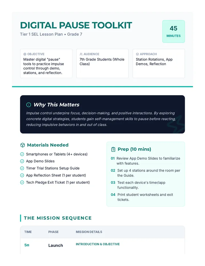 Digital Pause Toolkit Lesson Plan