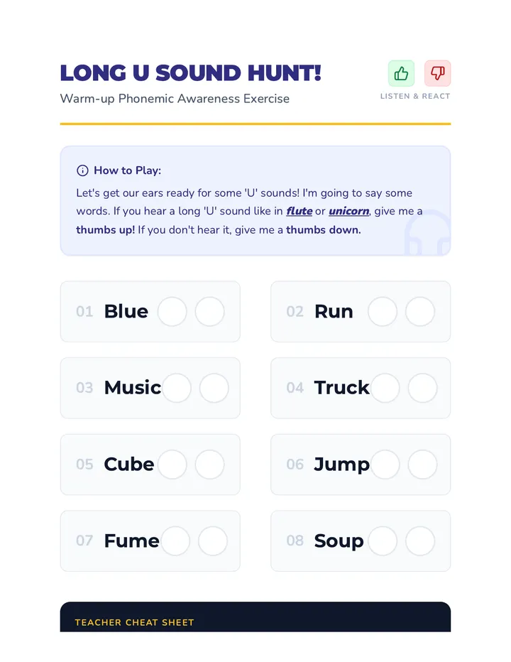 Long U Sound Hunt Warmup