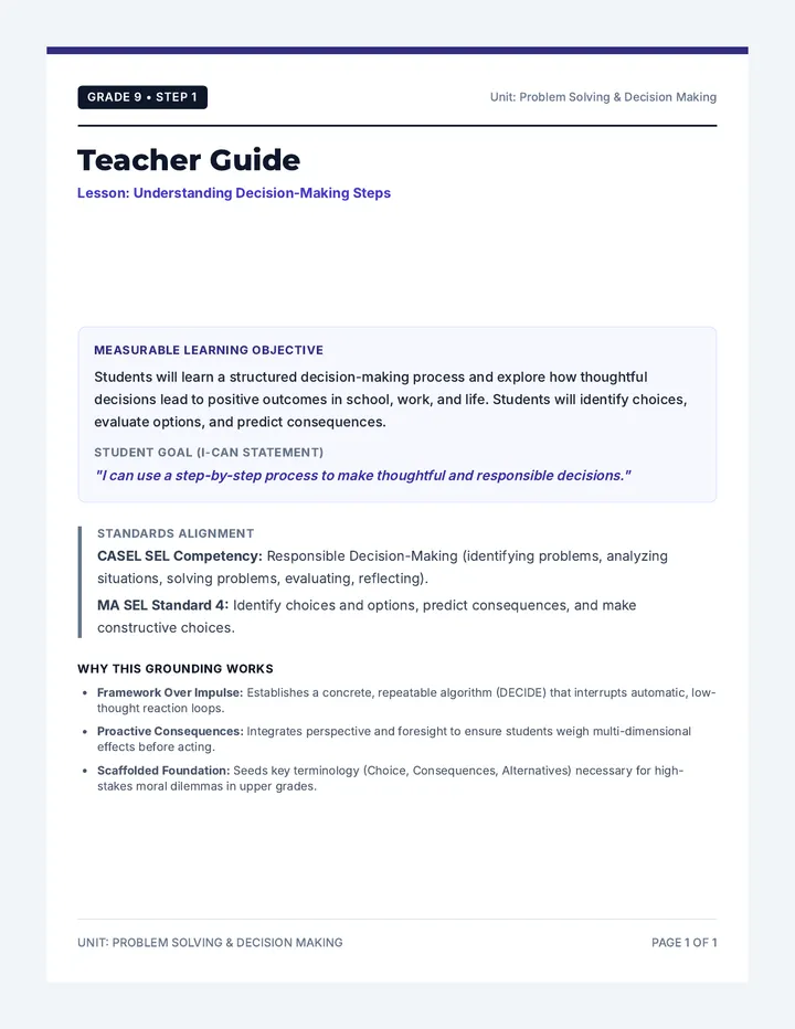 Grade 9 Teacher Guide
