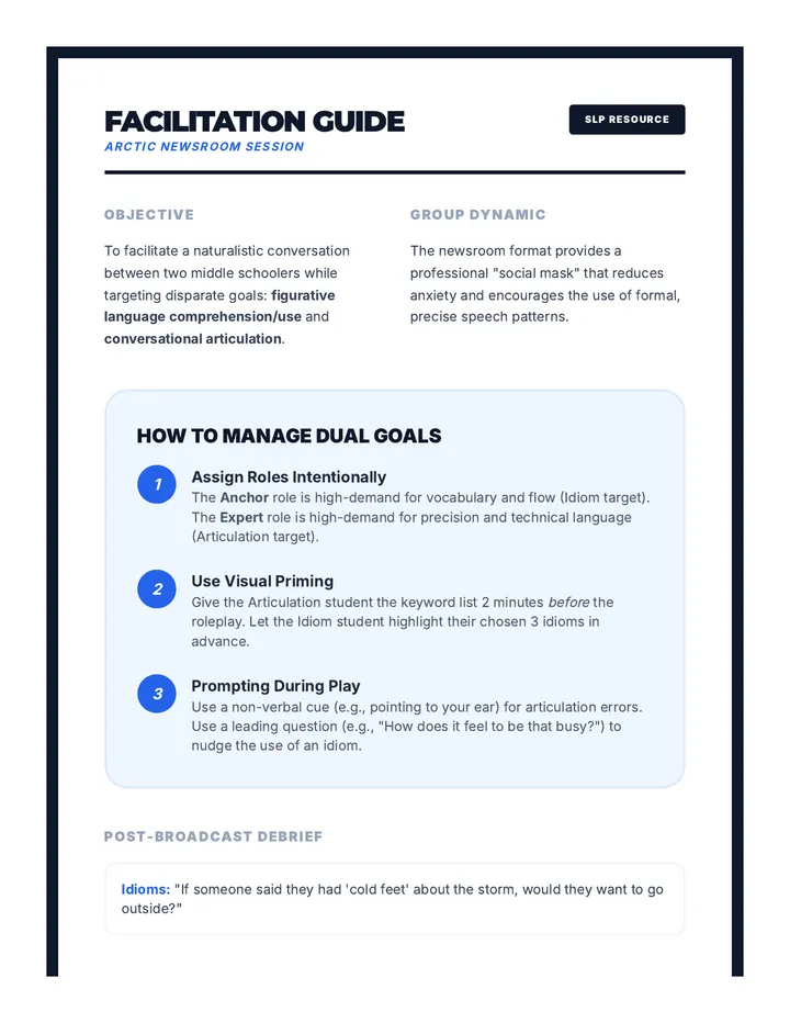 Arctic Newsroom Facilitation Guide