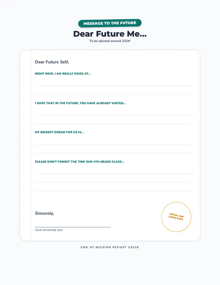 Future Me Letter Template