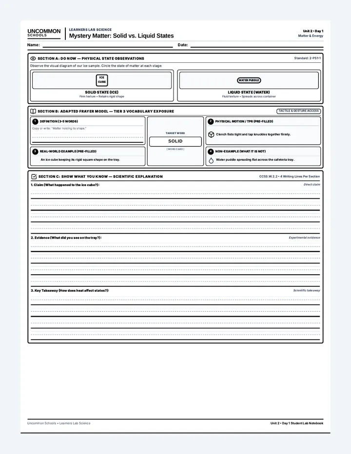 Matter Lab Student Workbook