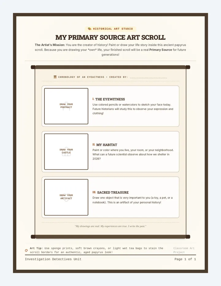 Primary Source Art Scroll