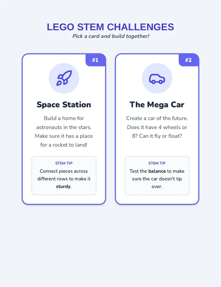 STEM Challenge Cards Plus