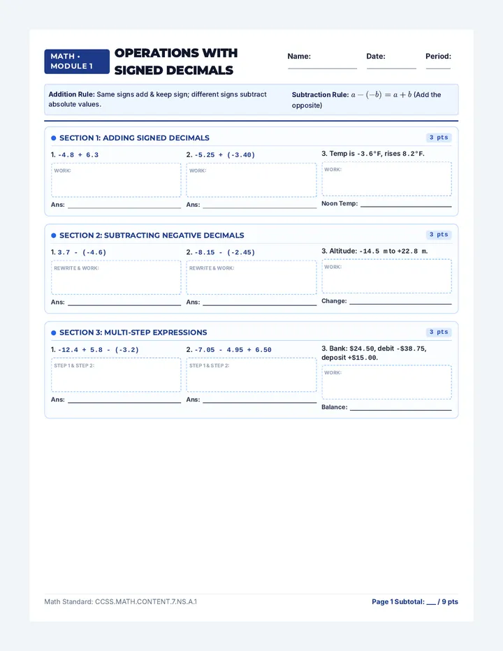 Daily Spark Student Packet