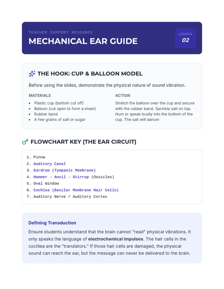 The Mechanical Ear Teacher Guide