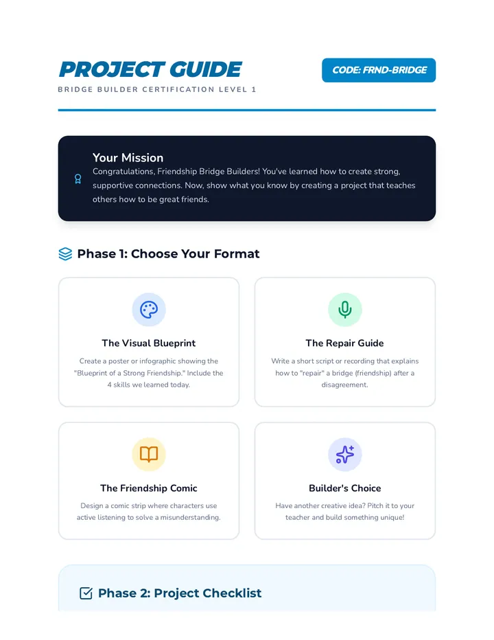 Friendship Project Guide