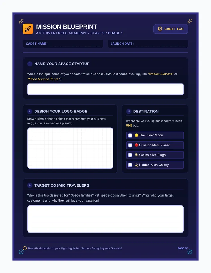 Mission Blueprint Worksheet