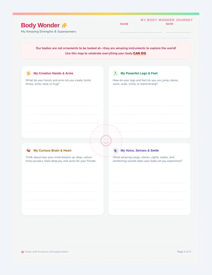 Body Wonder Activity Booklet