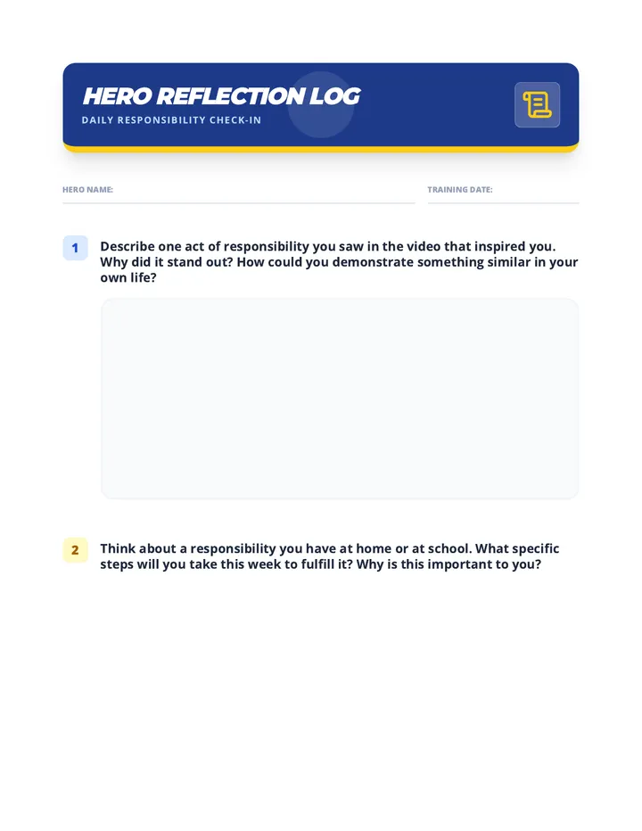 Responsibility Reflection Journal