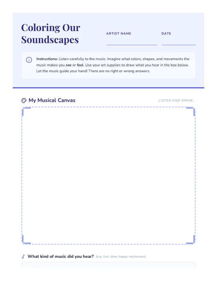 Coloring Our Soundscapes Activity