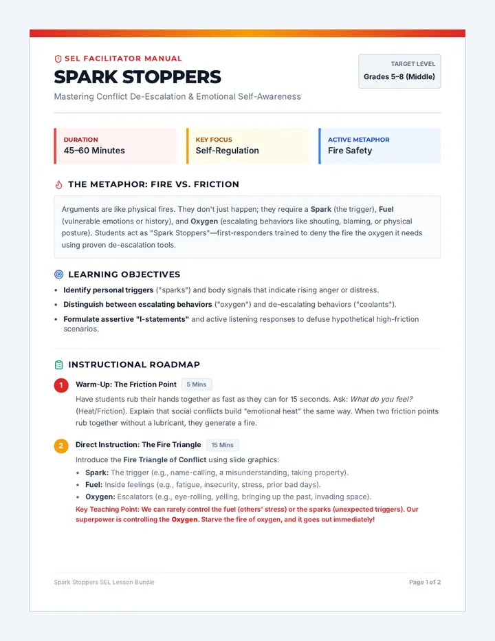 Spark Stoppers Teacher Guide