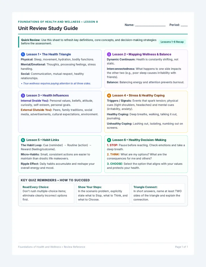 Foundations Review Handout