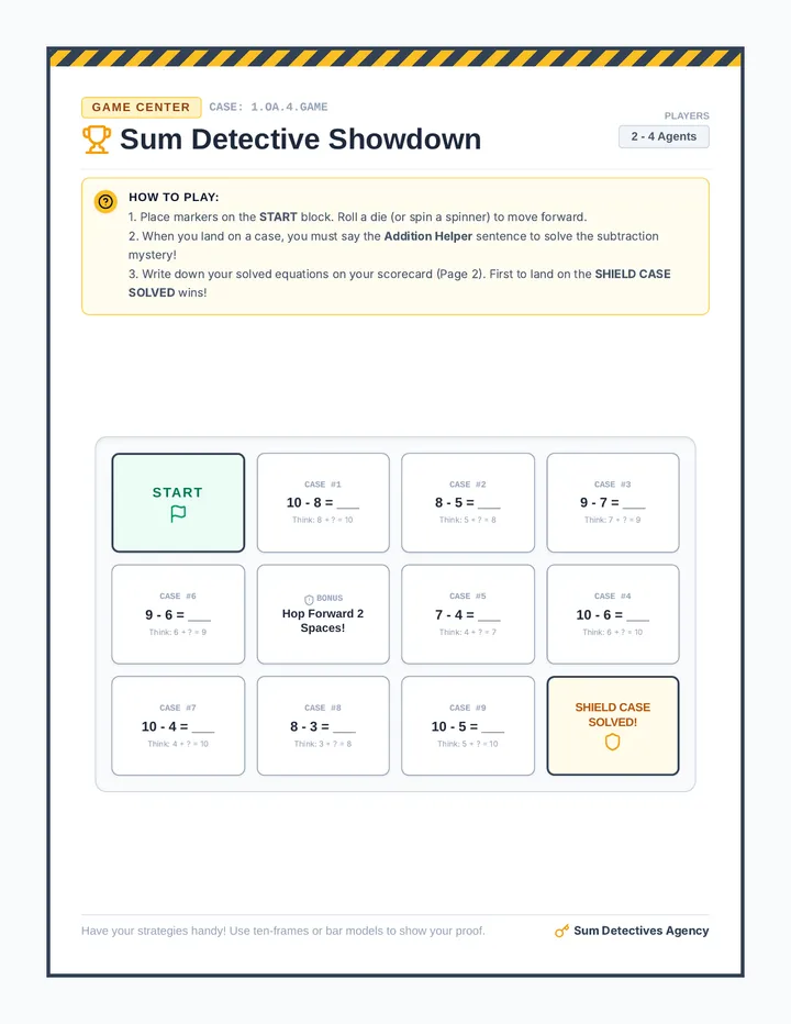 Sum Detective Showdown Game