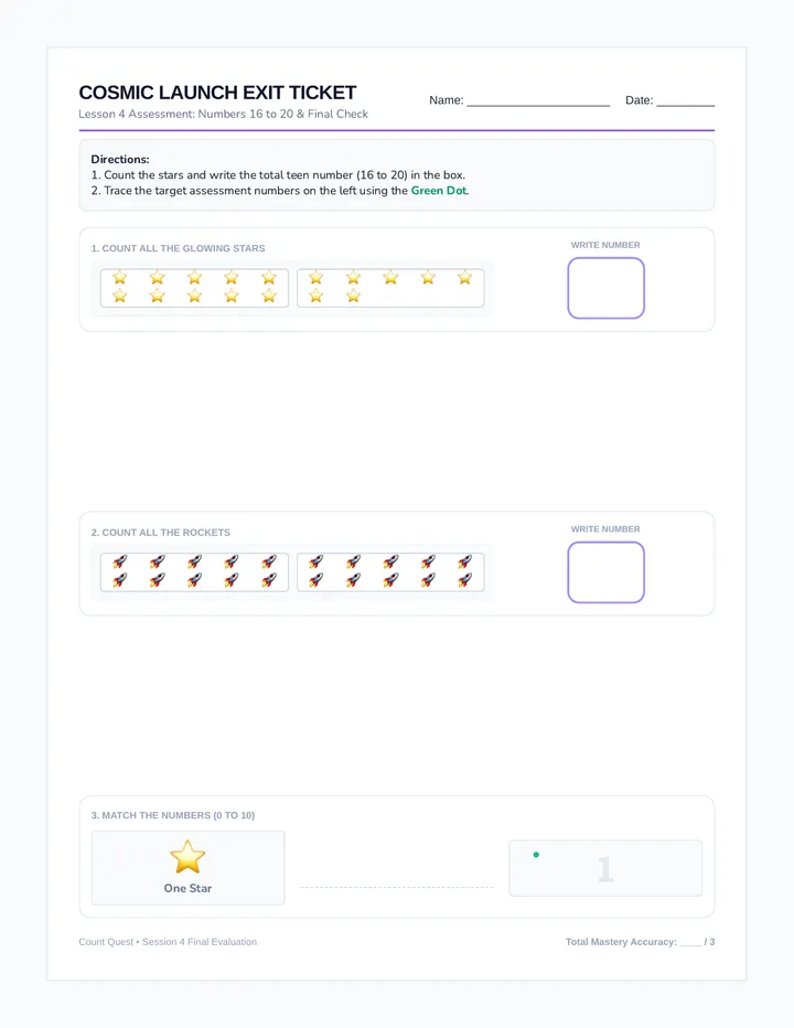 Cosmic Launch Exit Ticket