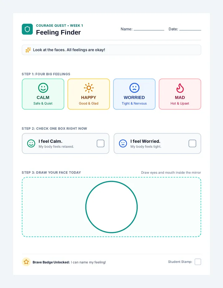 Feeling Finder Activity Sheet