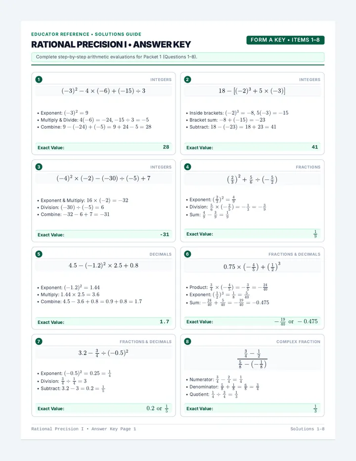Rational Precision Key One Document